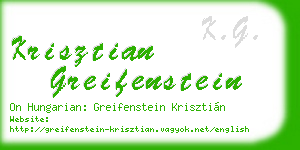 krisztian greifenstein business card